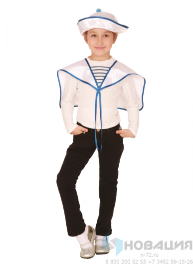 Детский карнавальный костюм Моряк (рост от 116 до 122 см)
