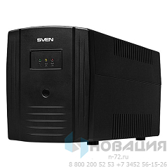 Источник бесперебойного питания SVEN Pro 1000, 1000VA (720W), 3 евророзетки, 2 розетки RJ45, SV-013868