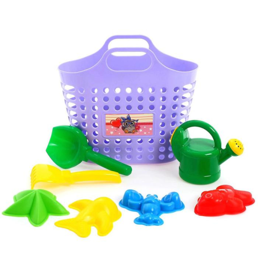 Набор для игр с песком в корзинке (8 предметов)