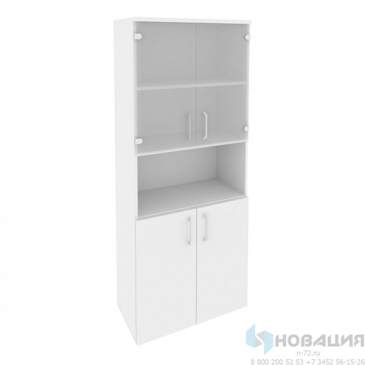 Шкаф со стеклянными дверцами и нишей Оникс (Onix), 800х420х1977 мм